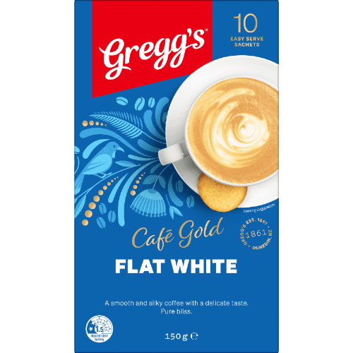 Gregg's Cafe Gold Coffee Flat White Sachets