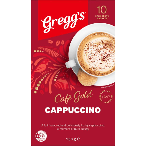 Gregg's Cafe Gold Cappuccino Coffee Sachets