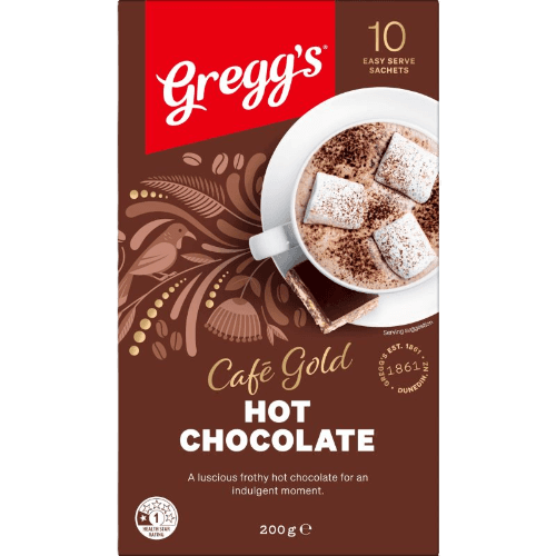 Gregg's Cafe Gold Hot Chocolate Sachets