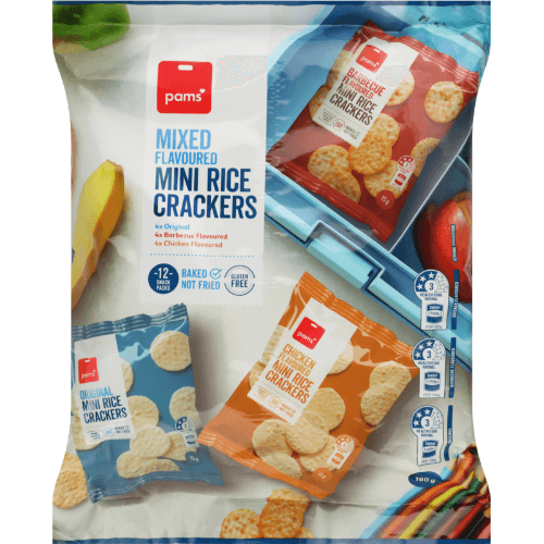 Pams Mixed Flavoured Mini Rice Crackers