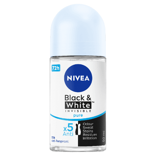 Nivea Invisible Black & White 72Hr Protection Anti-Perspirant Deodorant Roll On