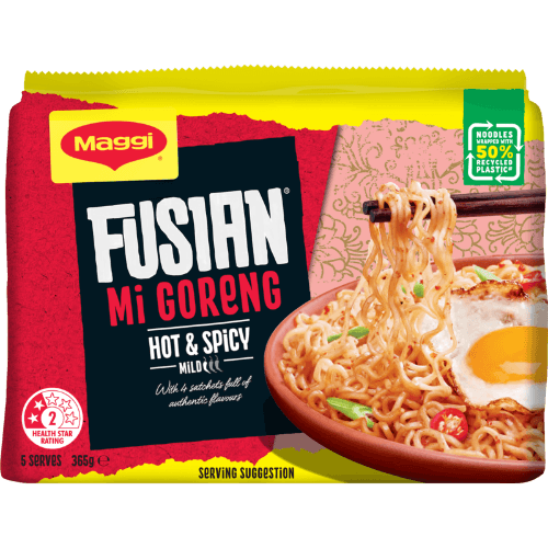 Maggi Fusian Mi Goreng Hot & Spicy Noodles Multipack