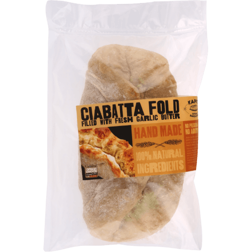 Kapiti Artisan Bakehouse Ciabatta Fold Filled With Fresh Garlic Butter