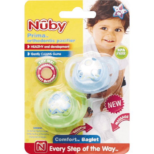 Nuby Prima Orthodontic Pacifier 0-6 Months