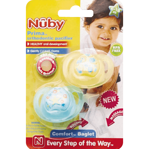 Nuby Prima Orthodontic Pacifier 6-18 Months