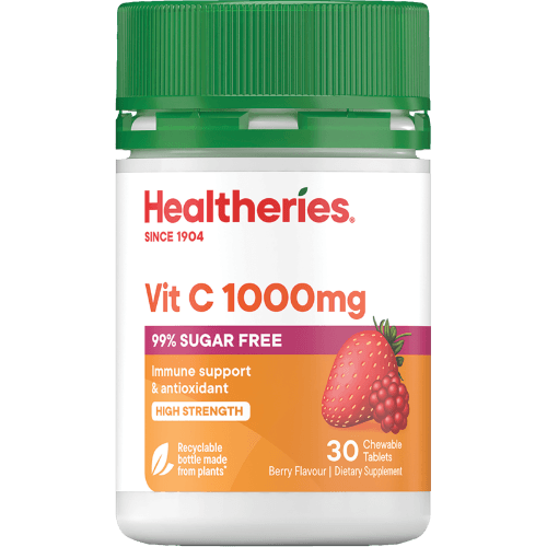 Healtheries Vitamin C 1000 Berry Flavour Chewable Tablets