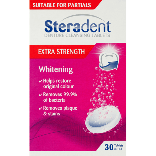 Steradent Extra Strength Whitening Denture Cleansing Tablets