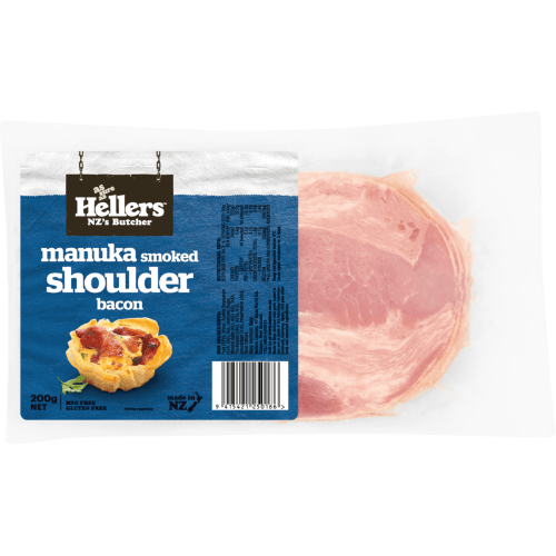 Hellers Manuka Smoked Shoulder Bacon