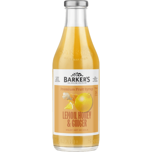 Barker's Lemon Honey & Ginger Premium Fruit Syrup