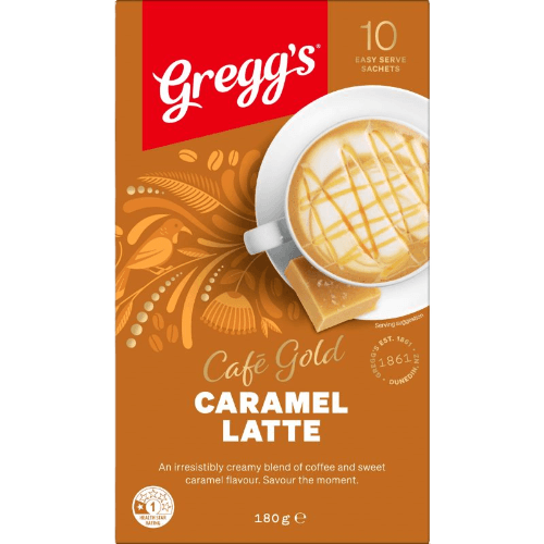 Gregg's Cafe Gold Coffee Caramel Latte Sachets