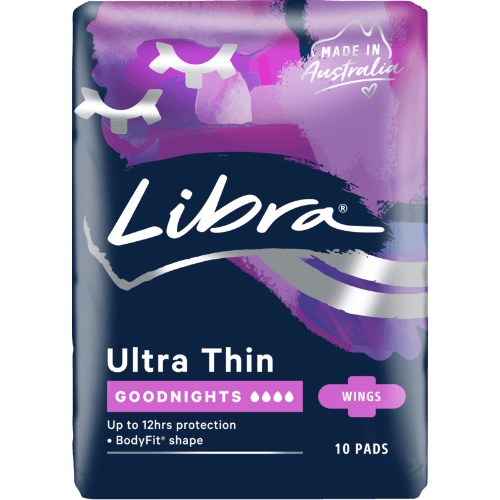 Libra Ultra Thin Goodnights Extra Long Pads With Wings