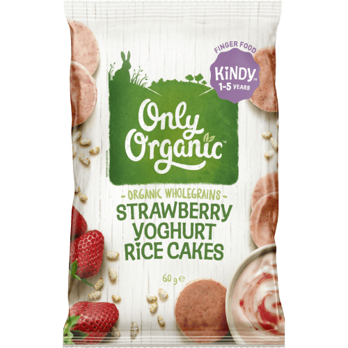 Only Organic Strawberry Yoghurt Rice Cakes 1-5 Years