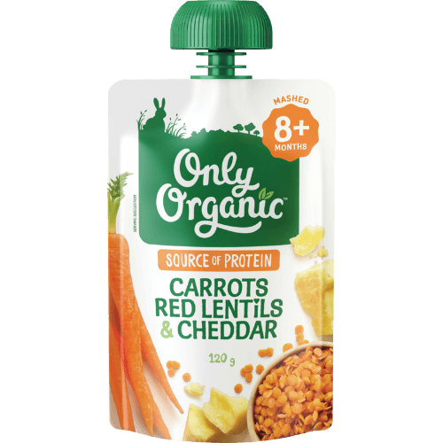 Only Organic Carrots Red Lentil & Cheddar 8+ Months