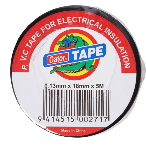 Holdfast Gator Black Electrical Insulation Tape 18mm x 20m