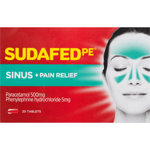 Sudafed PE Sinus + Pain Relief Tablets