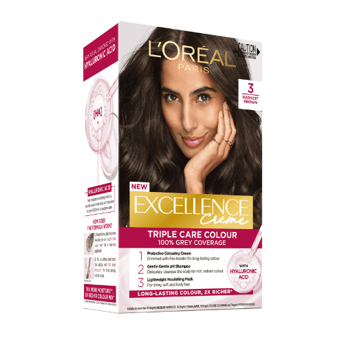 L'Oreal Paris Excellence 3 Darkest Brown Hair Colour