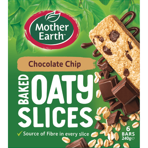 Mother Earth Chocolate Chip Baked Oaty Slices