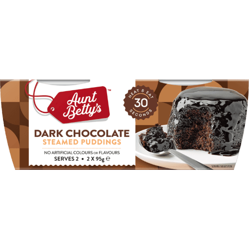 Aunt Betty's Dark Chocolate Steamed Puddings