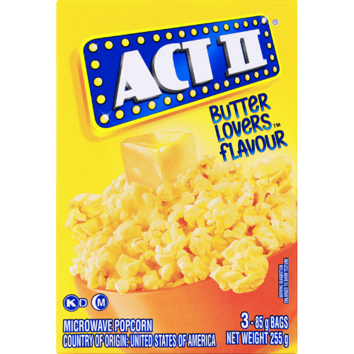Act II Butter Lovers Flavour Microwave Popcorn