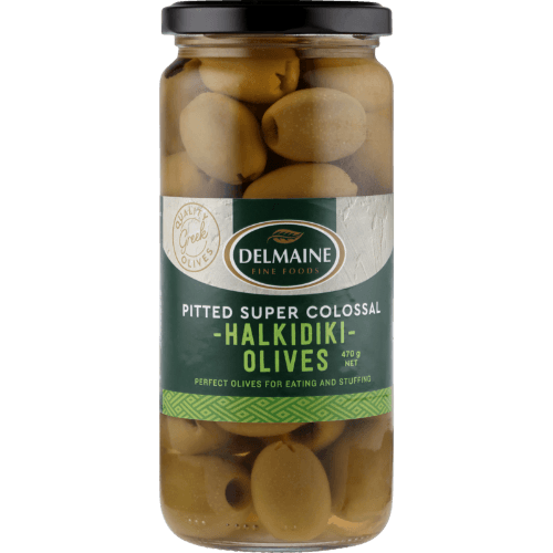 Delmaine Pitted Super Colossal Halkidiki Olives