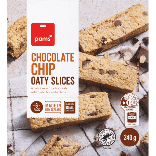 Pams Chocolate Chip Oaty Slices