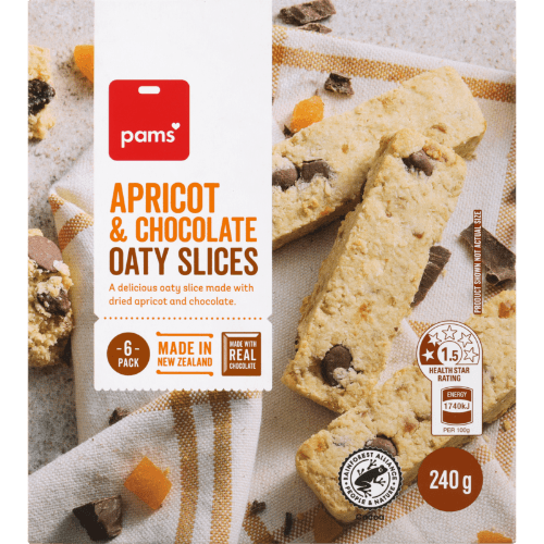 Pams Apricot & Chocolate Oaty Slices