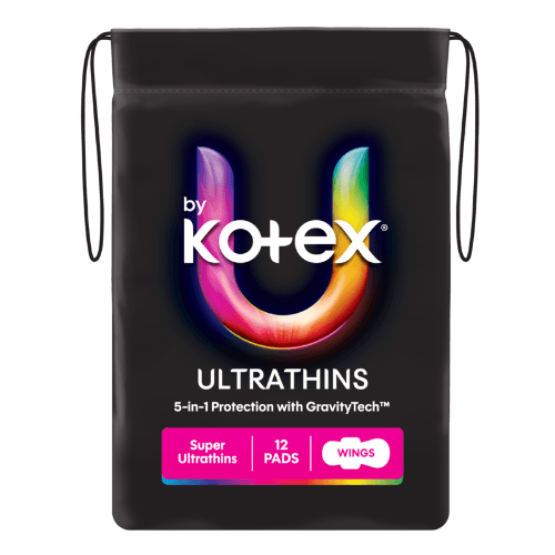 U By Kotex Ultrathins Super Pads With Wings