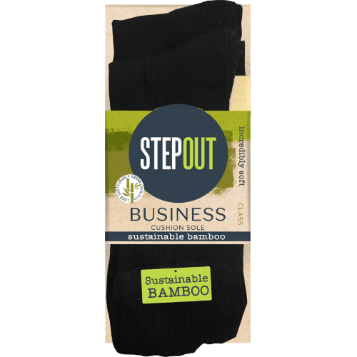 Stepout Nature Socks Bamboo Business Sz 35-38.5 2 pack