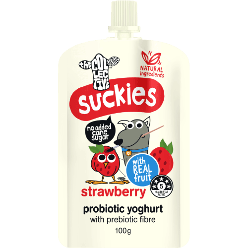 The Collective Suckies Strawberry Probiotic Yoghurt Pouch