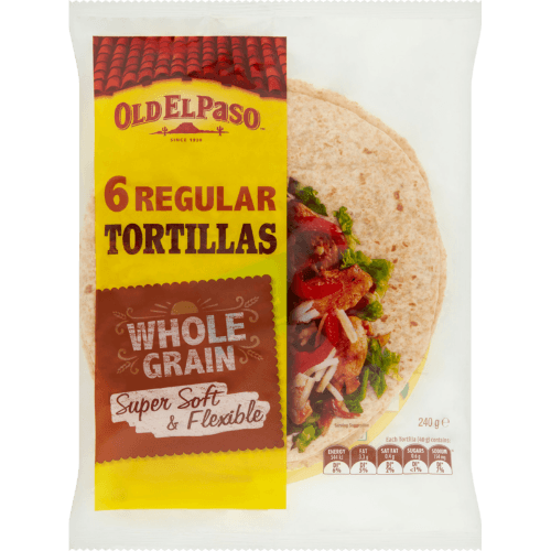 Old El Paso Wholegrain Soft & Flexible Regular Tortillas