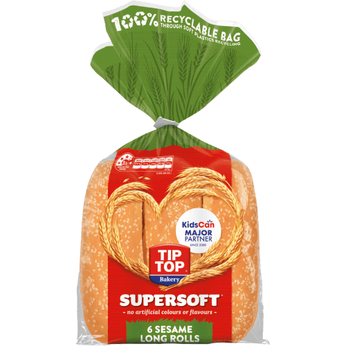 Tip Top Supersoft Sesame Long Rolls