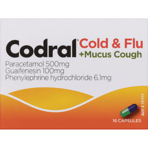 Codral Cold & Flu  + Mucas Cough Capsules