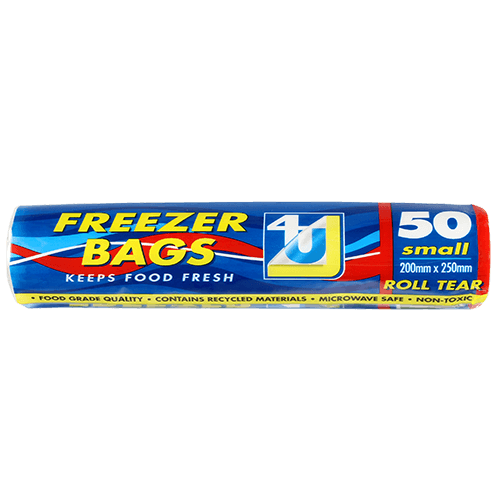 4U Small Freezer Bags 200mm x 250mm 50 pack