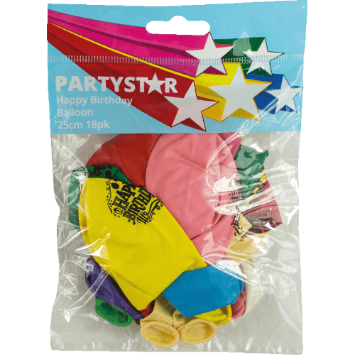 Korbond Happy Birthday Balloons 25cm