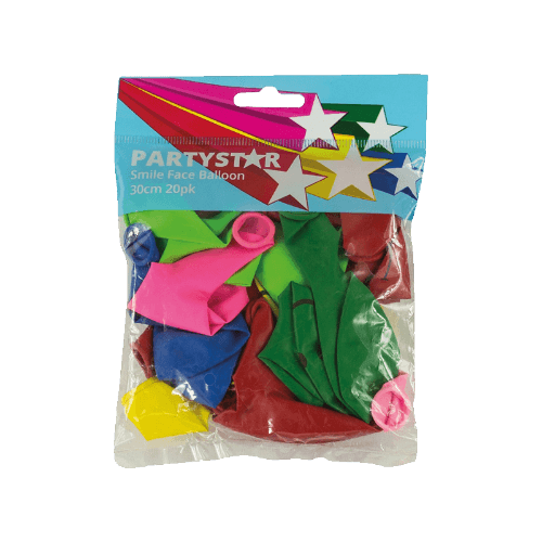Korbond Party Star Smile Face Balloons 30cm