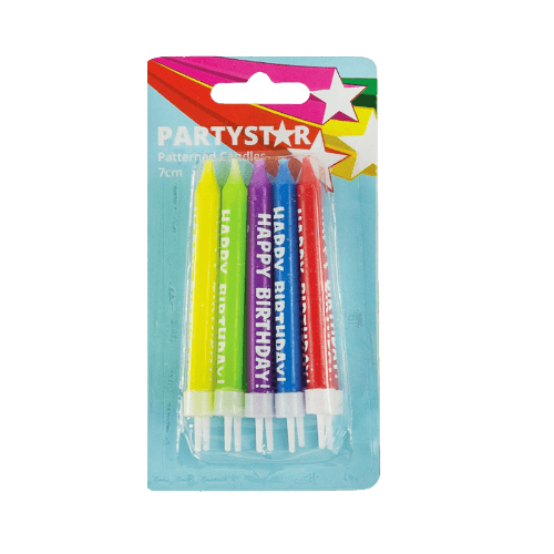 Korbond Party Star Patterned Candle