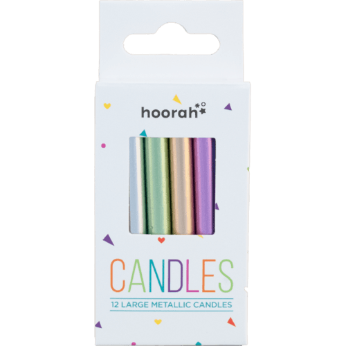Hoorah Large Metallic Candles