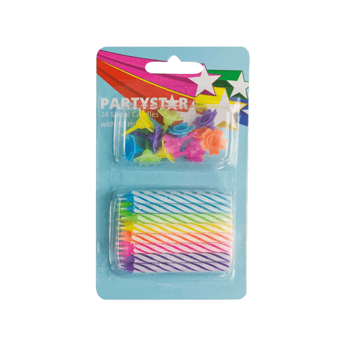Korbond Party Star Spiral Candles With 12 Holders