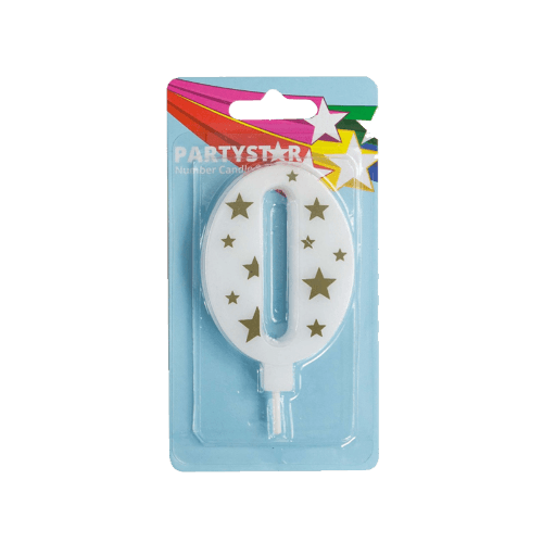 Korbond Party Star Number 0 Candle
