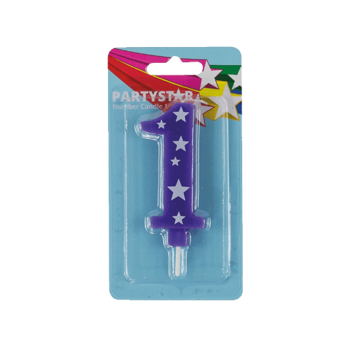Korbond Party Star Number 1 Candle