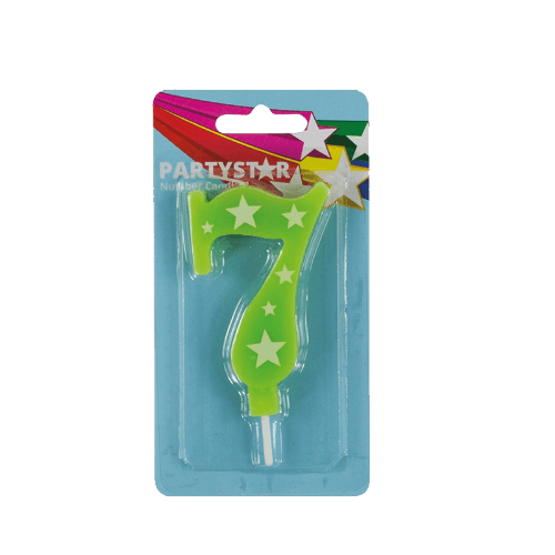 Korbond Party Star Number 7 Candle