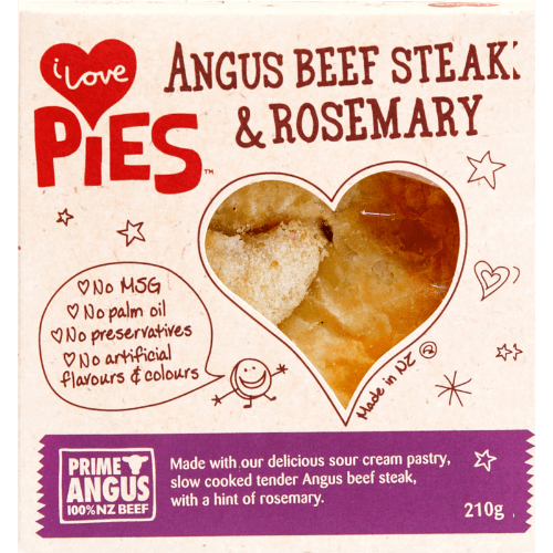 I Love Pies Angus Beef Steak & Rosemary Pie 210 g
