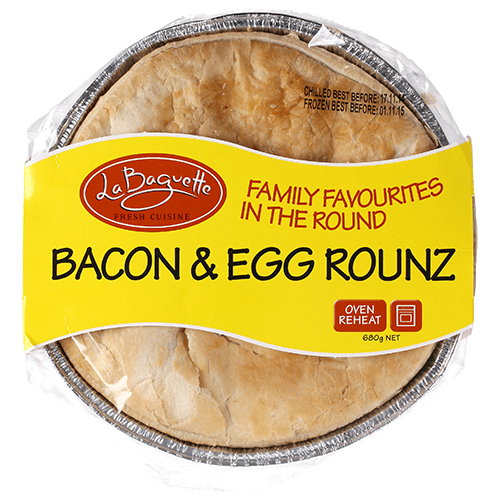 La Baguette Bacon & Egg Rounz Pie