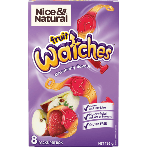 Nice & Natural Watches Strawberry Flavour Fruit Snacks
