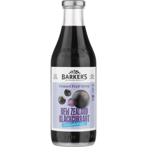Barker's Reduced Sugar New Zealand Blackcurrant Pressed Fruit Syrup