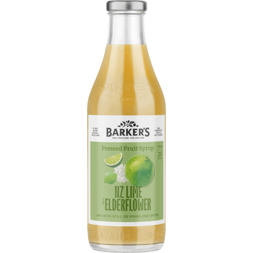 Barker's NZ Lime With Elderflower Pressed Fruit Syrup