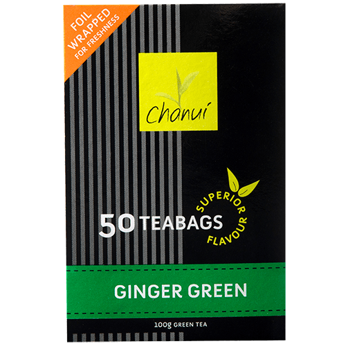 Chanui Ginger Green Tea Bags 50 pack