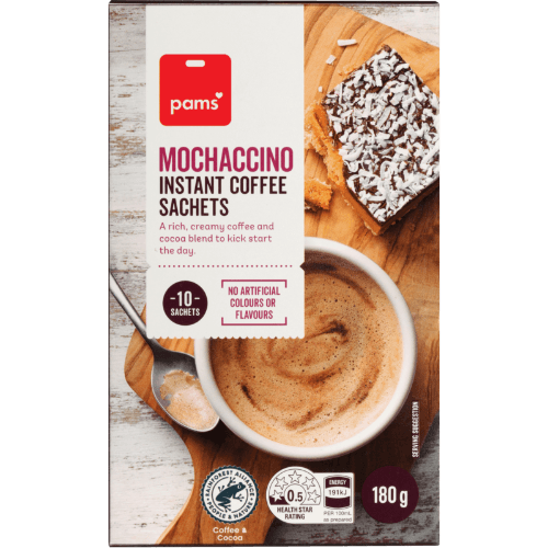 Pams Mochaccino Flavoured Instant Coffee Sachets