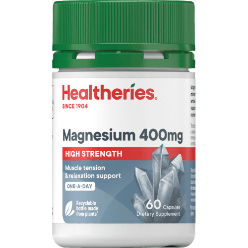 Healtheries Magnesium 400mg High Strength One A Day Capsules