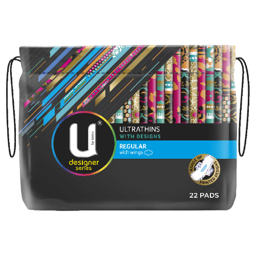 U By Kotex Designer Pads Ultrathin Regular 22 pack
